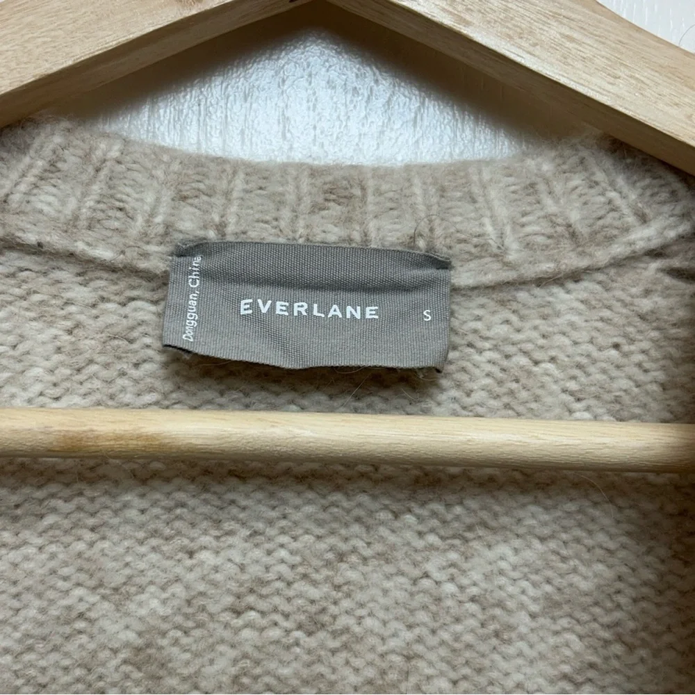 Everlane Alpaca Merino Cropped Puff Sleeve Cardigan S